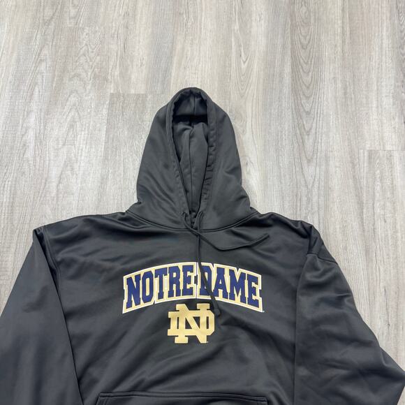 Notre Dame Fighting Irish Hoodie Men's 2XL XXL Gray Sweatshirt NCAA Football - Picture 2 of 7